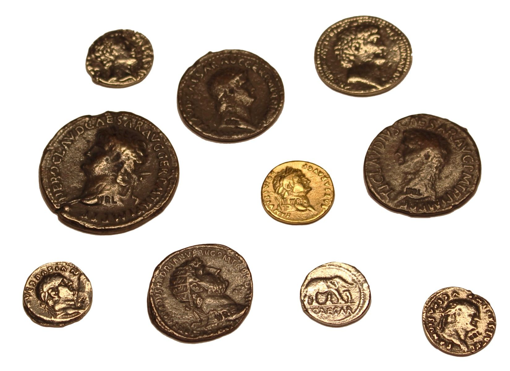 Münzsammlung mit 10 römischen Münzen