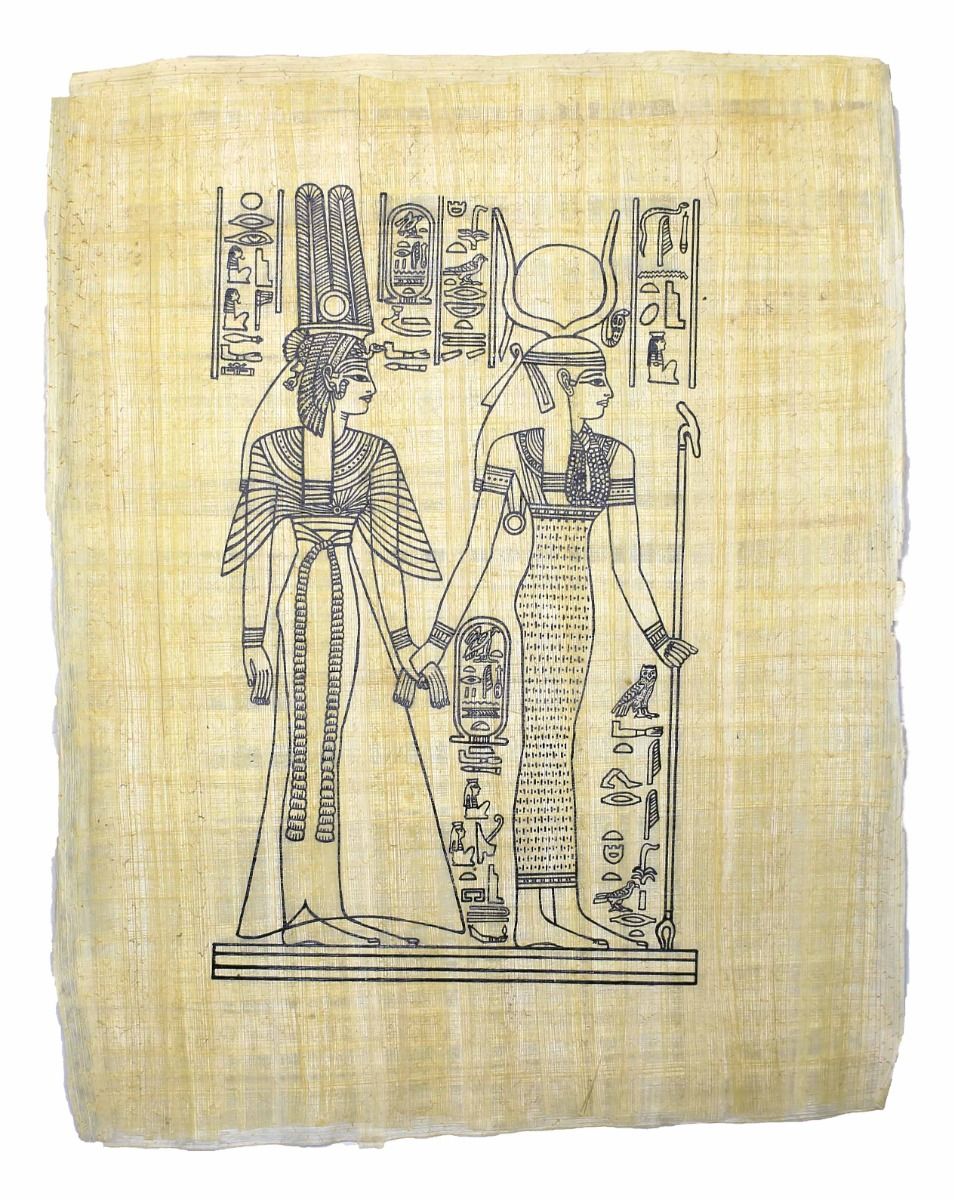 Papyrus Klein-Formate - Isis und Nefertari