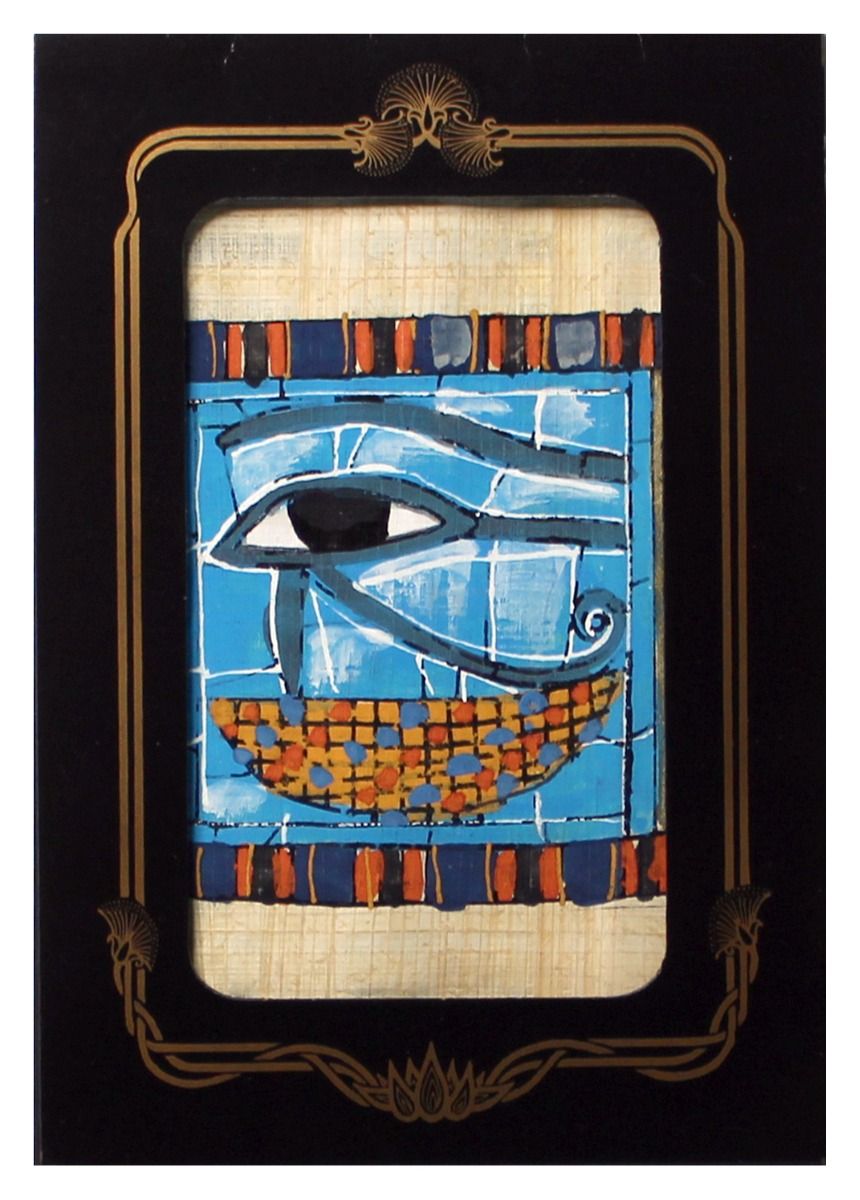 Papyrus Mini-Galerie - Horus-Auge bemalt