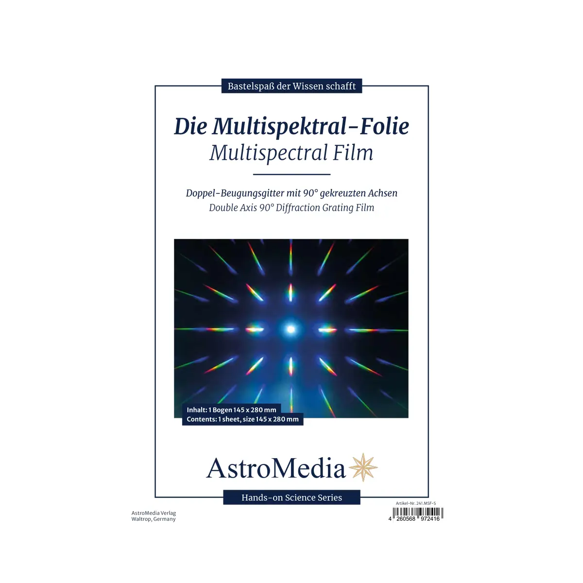 Multispektral-Folie, 15 x 26 cm - AstroMedia