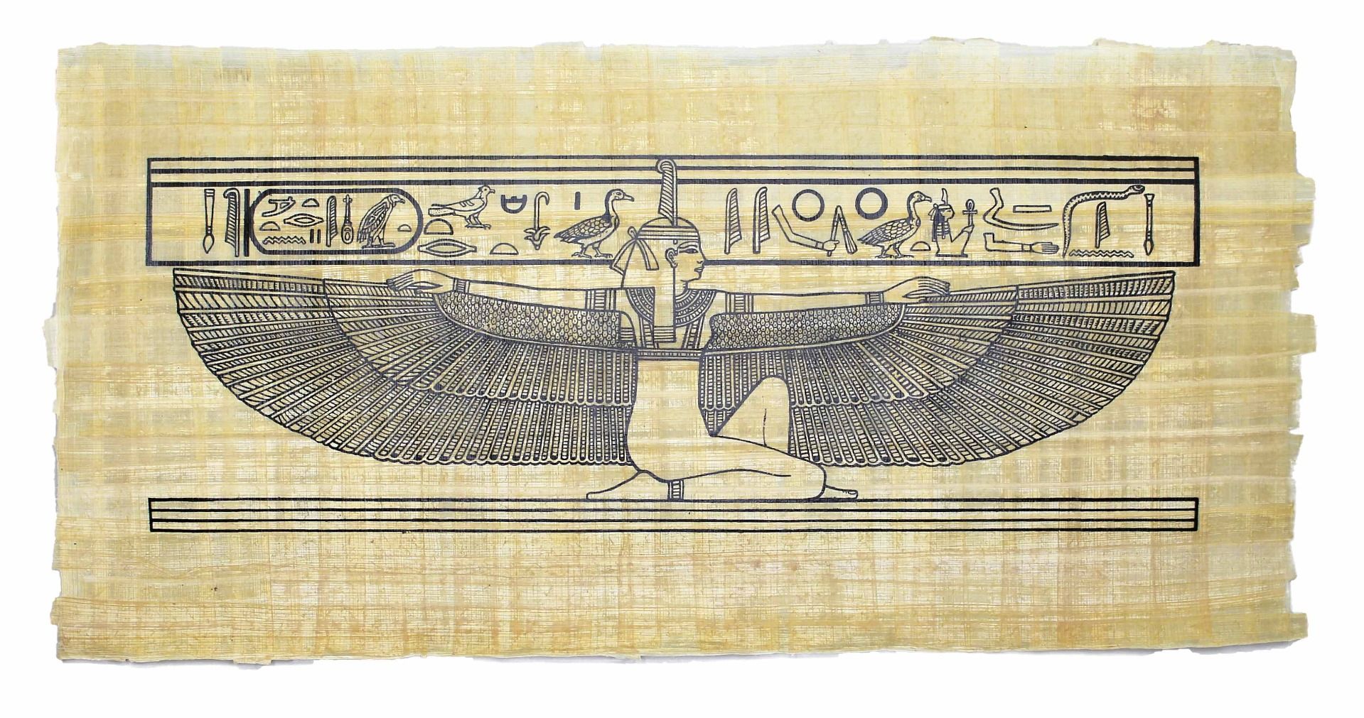 Papyrus Gross-Formate - Die Göttin Maat