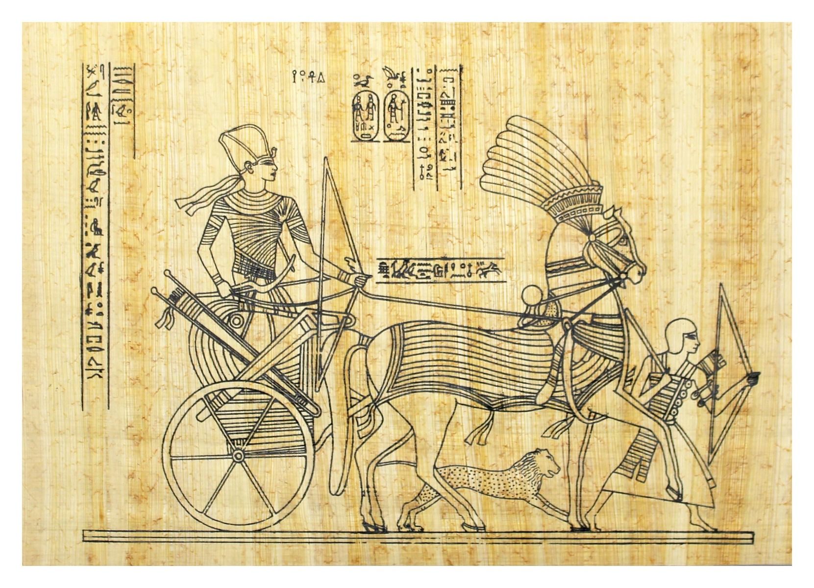 Papyrus A4 Motiv - Siegesparade des Ramses II.