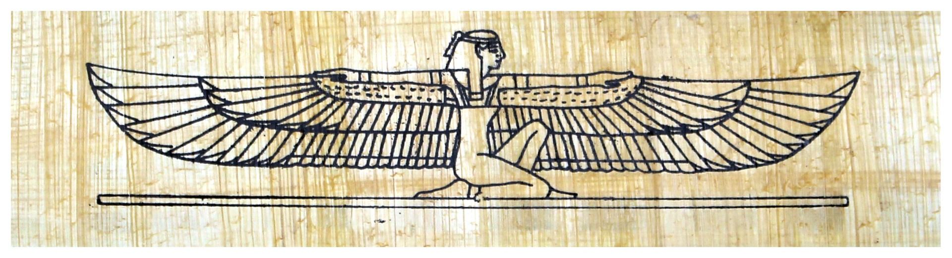 Papyrus Lesezeichen - Göttin Maat
