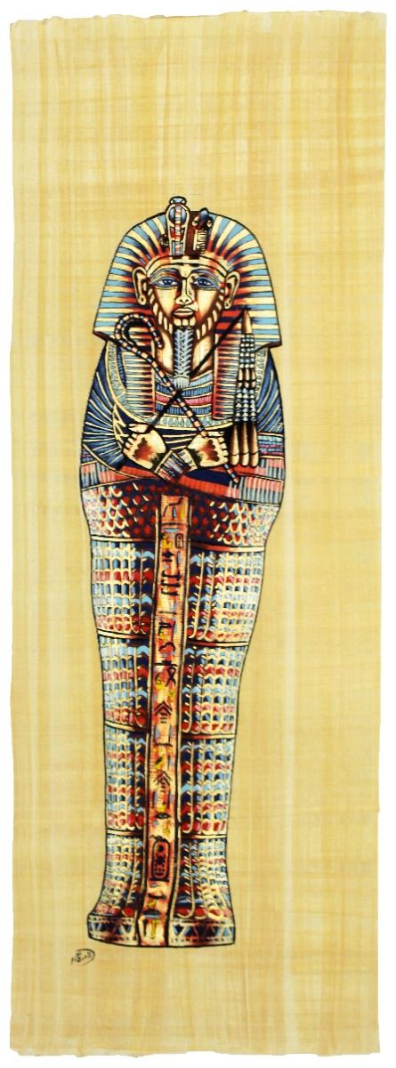 Der Sarkophag des Tut-Anch-Amun bemalt