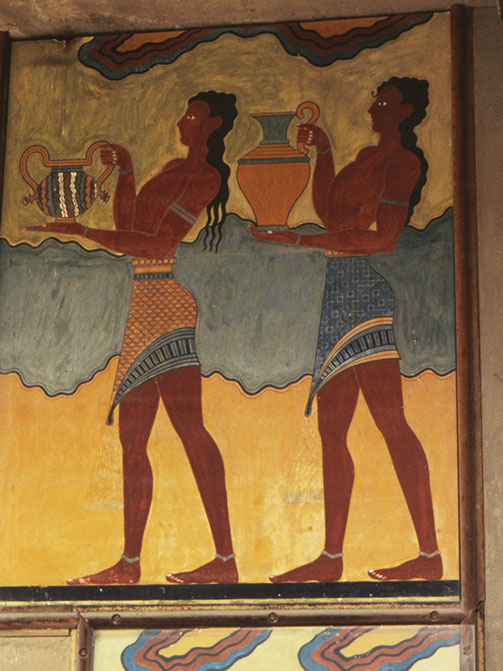 Gipsplatte - Die Diener von Knossos