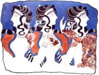 Gipskartonplatte - Drei Damen aus Knossos