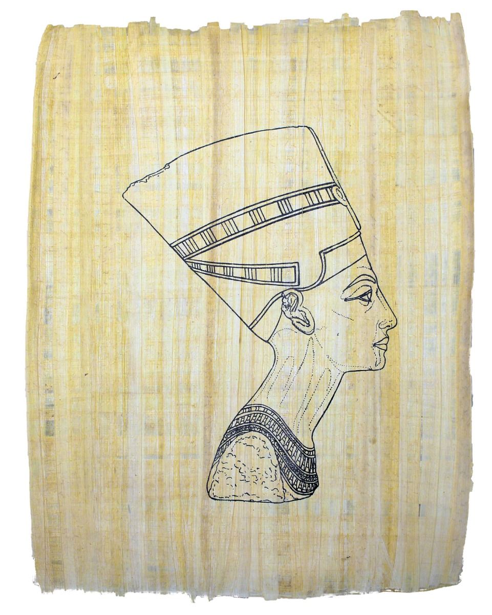 Papyrus Klein-Formate - Die Büste der Nofretete