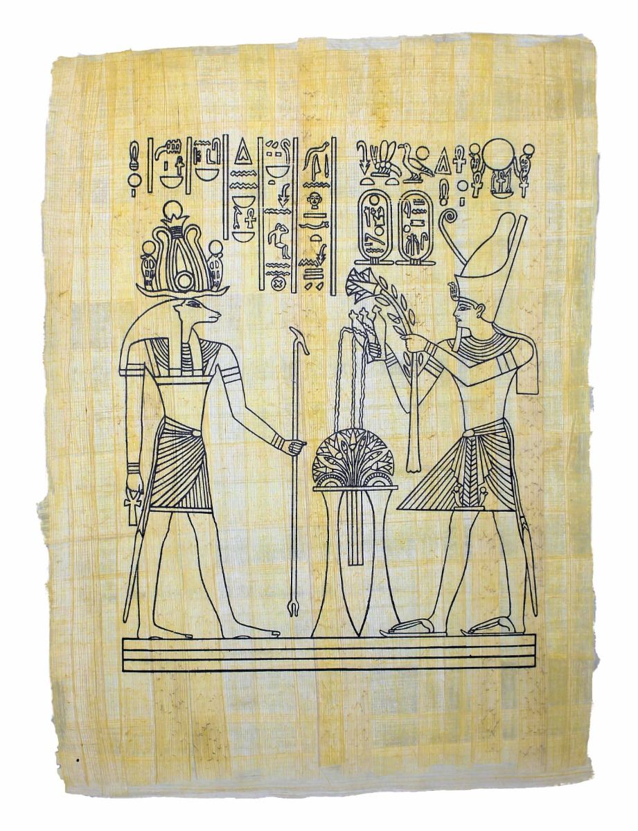 Papyrus Gross-Formate - Chnum und Ramses II.