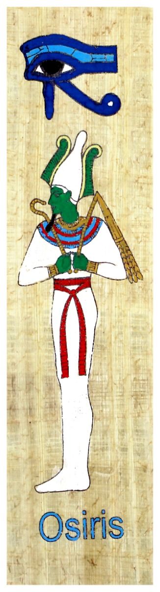 Papyrus Lesezeichen - Osiris bemalt