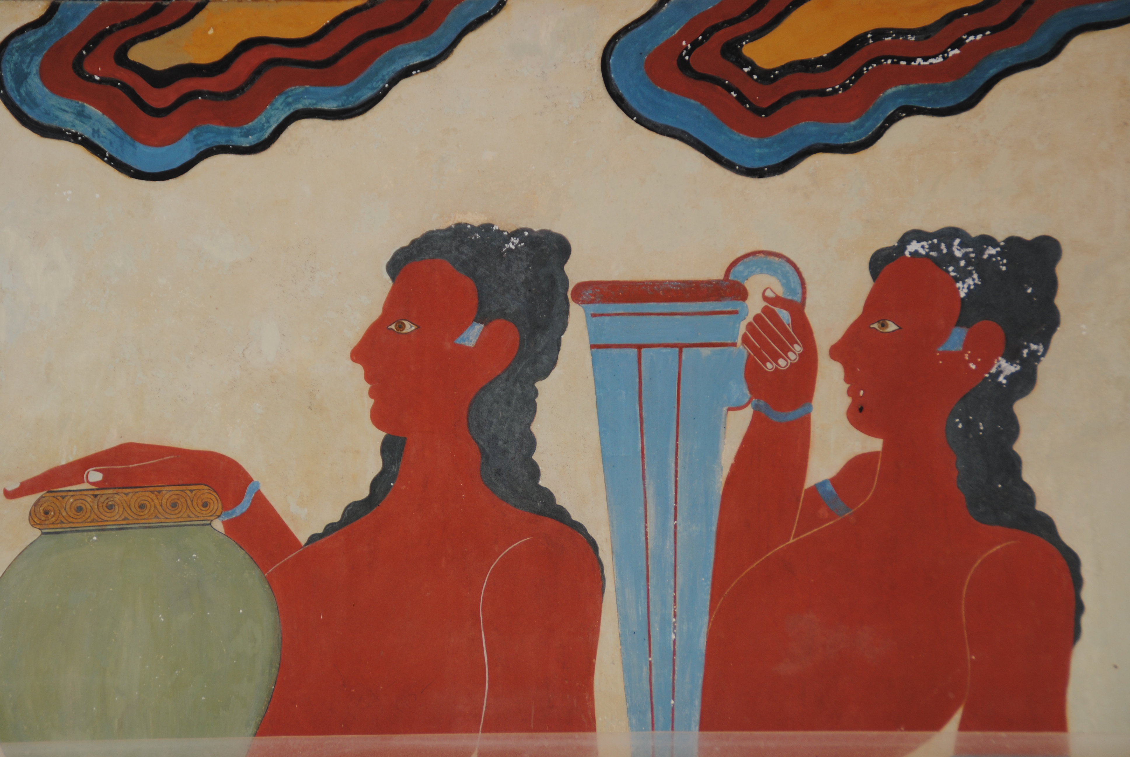 Gipsplatte - Die Diener von Knossos