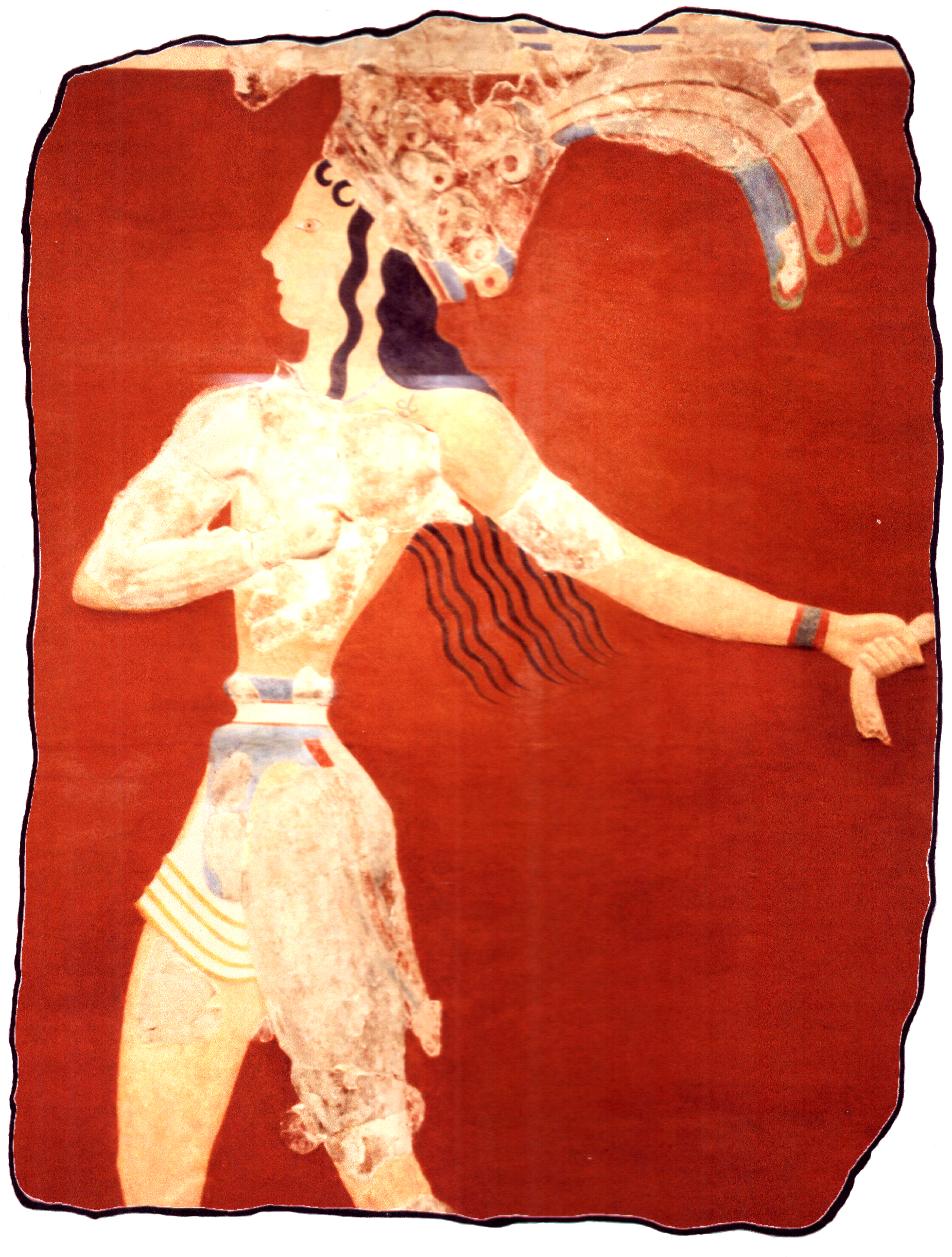 Plasterboard - Prinz in the lily field of Knossos