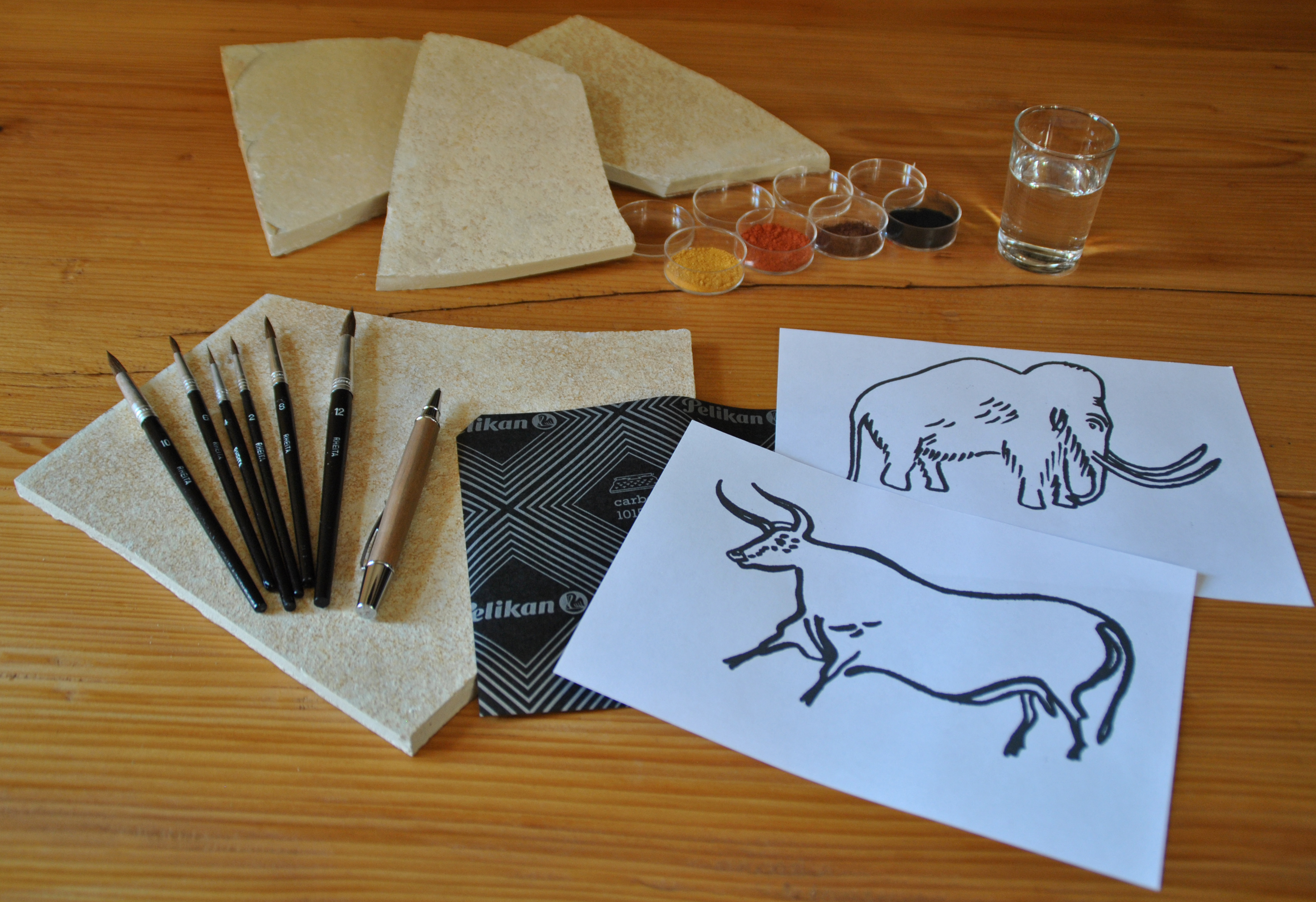 Mal-Set Höhlenmalerei für 6 Schüler*innen