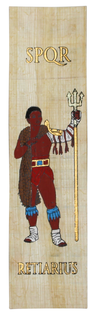 Papyrus Lesezeichen - Retiarius bemalt