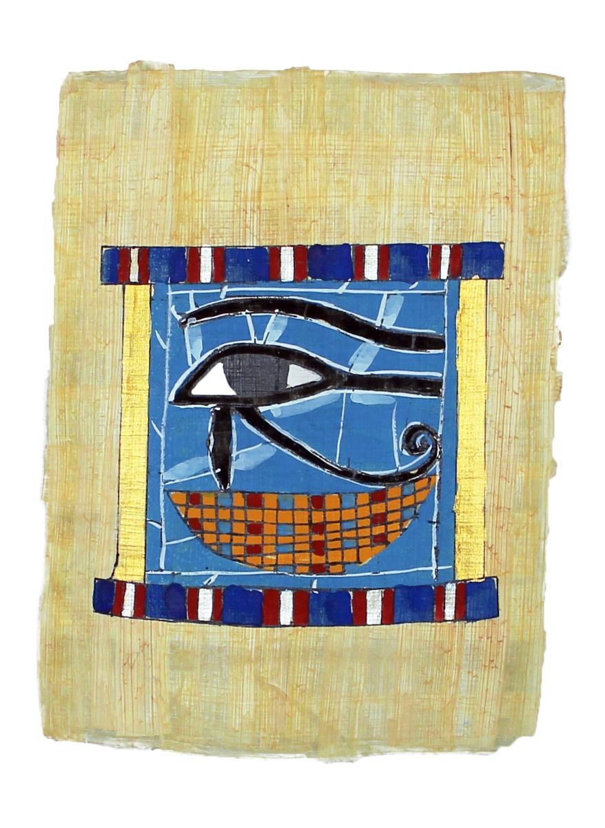 Papyrus Klein-Formate - Horus-Auge bemalt