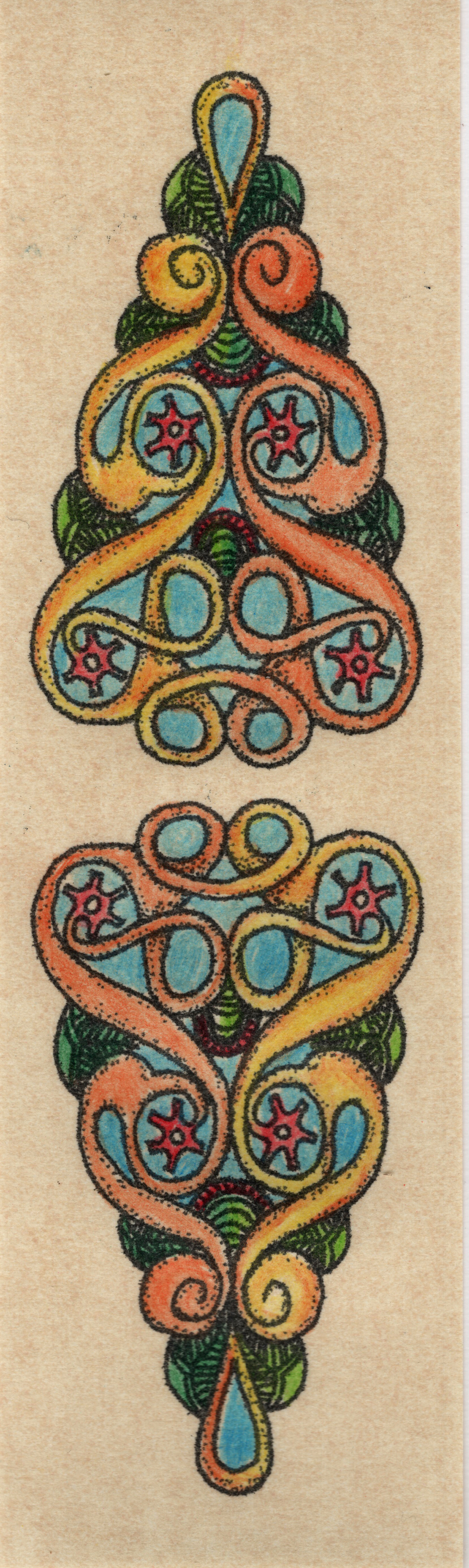 Lesezeichen Blütenranken