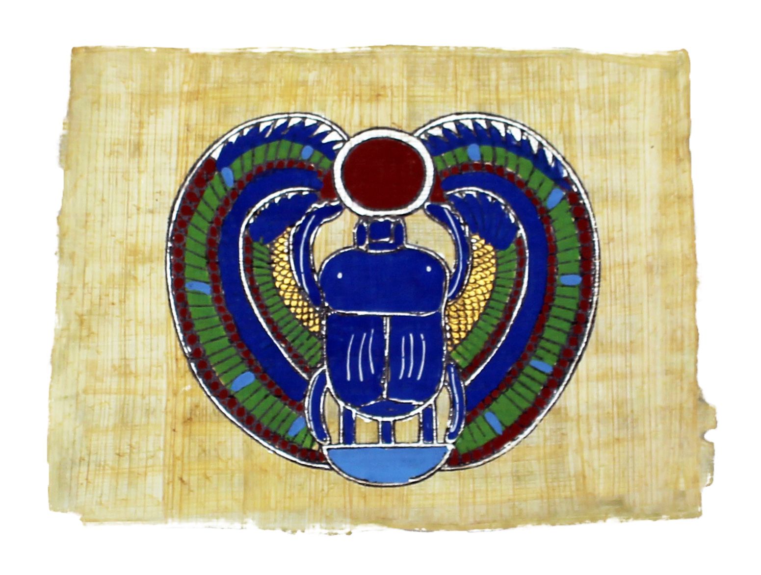 Papyrus Klein-Formate - Skarabäus bemalt