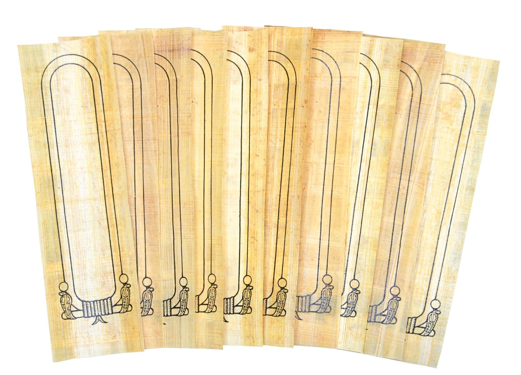 10 ägyptische Papyrus - Kartuschen