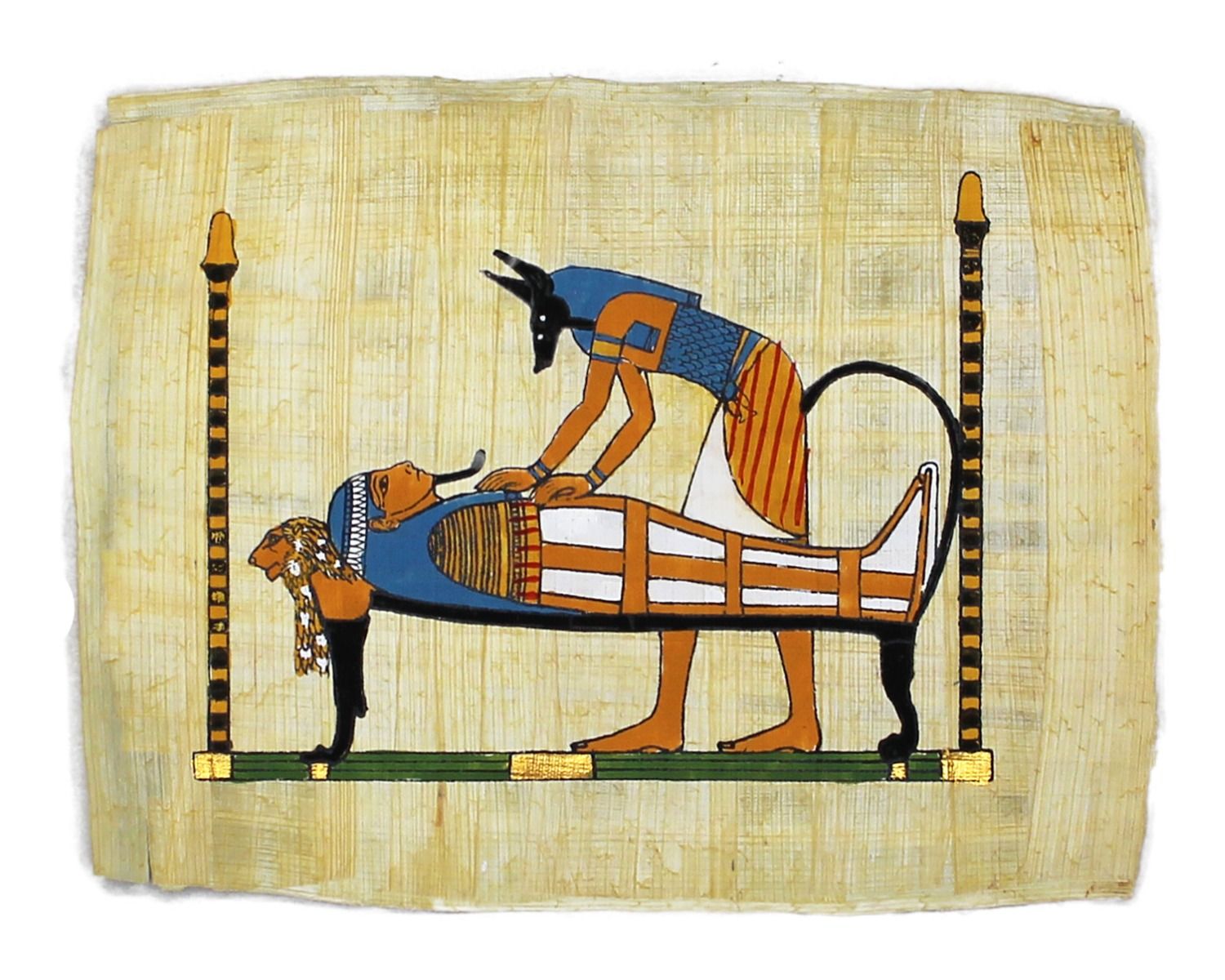 Anubis und Mumie bemalt