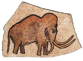 Höhlenmalerei Einzelmotiv „Mammut“