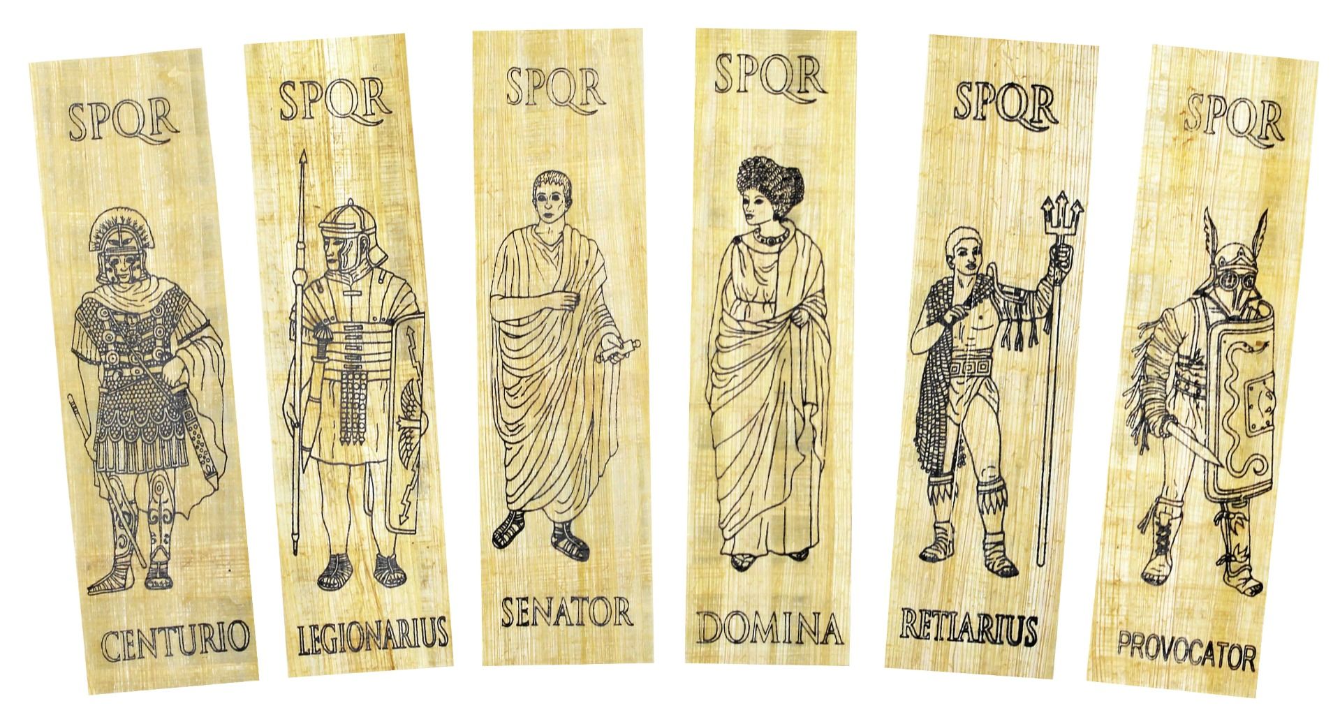 Papyrus Lesezeichen - SPQR