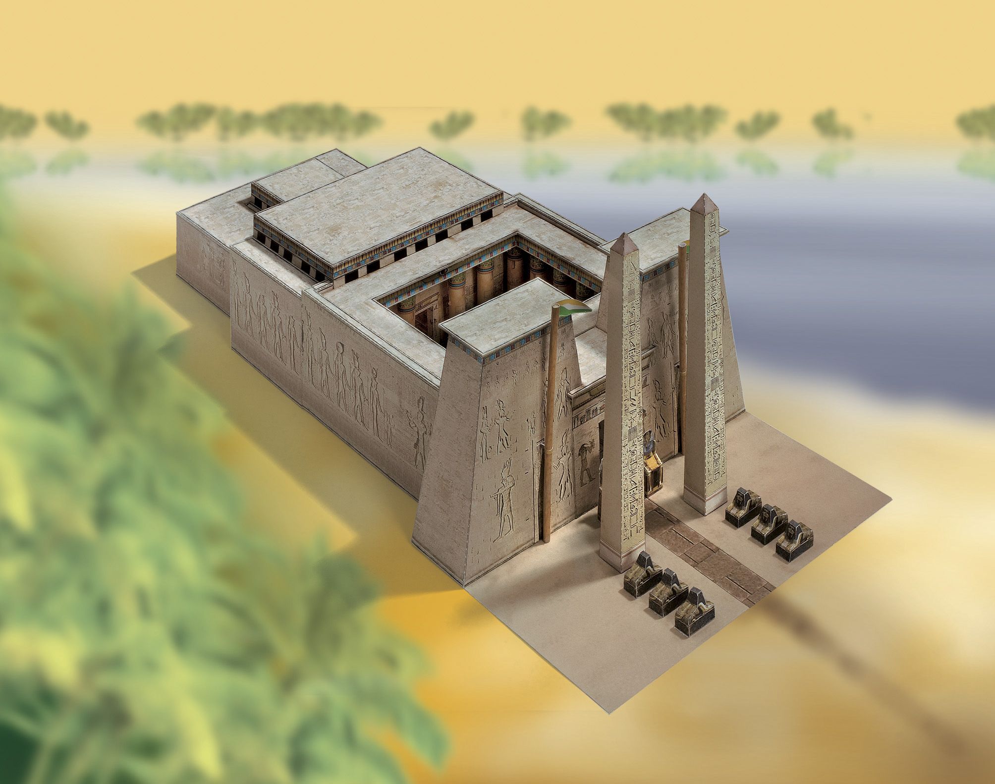 Ägyptischer Tempel - Schreiber Bogen
