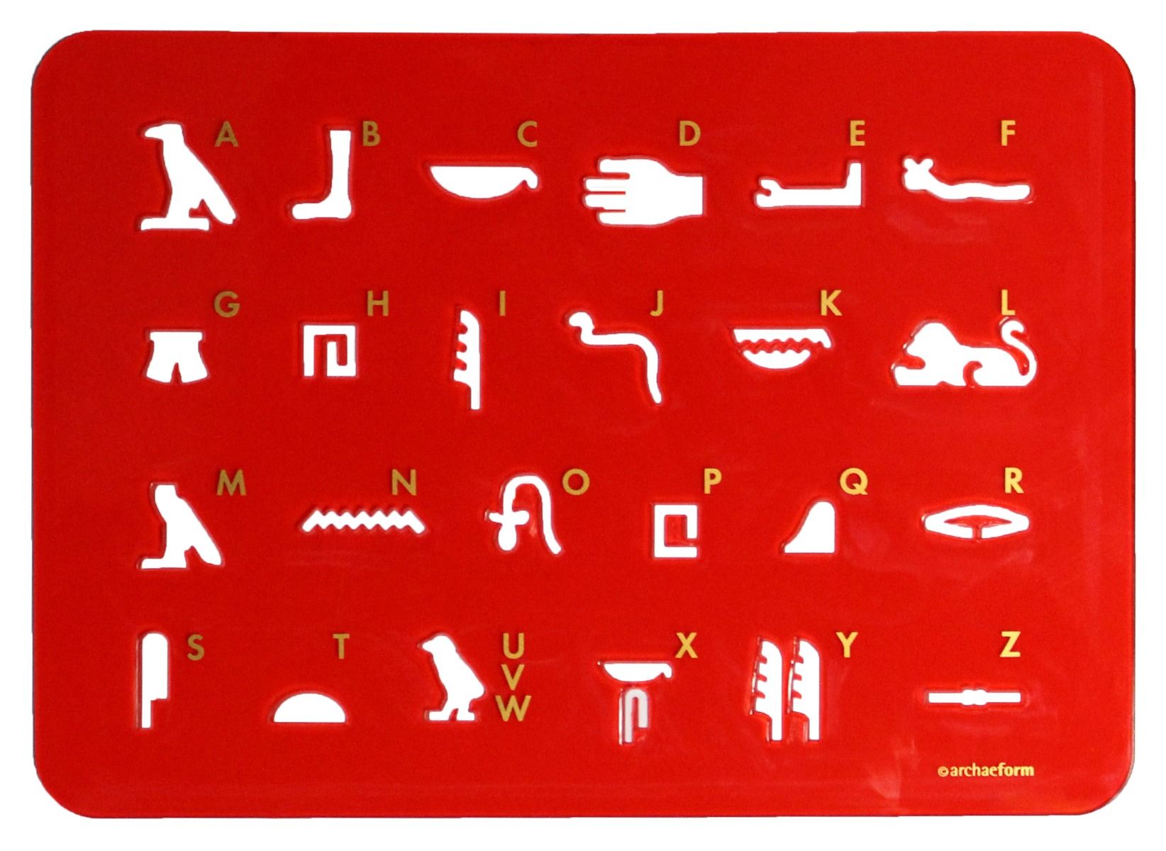XL Hieroglyphenschablone in rot