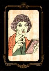 Sappho - die griechische Lyrikerin bemalt